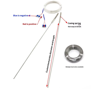 Sensor de Temperatura con Sonda Flexible Tipo PT100/PT1000, Resistente al Calor, Modelo WZPK-191, Tres Cables, Personalizable - Product Image 4