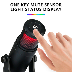 WESTON OEM fábrica tipo C RGB profesional ordenador portátil para juegos Mike Studio condensador USB grabación micrófono para PC portátil - Product Image 5