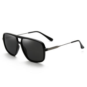 Nouvelles lunettes de soleil pour hommes à monture large, en TR90 et métal, noires, polarisées UV400, légères, type 3, verres TAC - Product Image 1