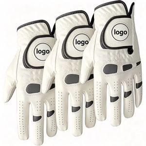 Guante de Golf de Cuero Cabretta con Logotipo Personalizado, Guantes de Golf Antideslizantes con Marcador de Pelota Extraíble para Hombre - Product Image 2