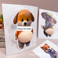 Juguete Antiestrés Creativo y Divertido de Perrito con Gran Vientre, Adhesivo Anticolisión para Coche con Diseño de Shiba Inu Gordo, Material TPR