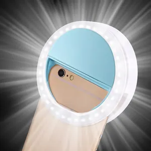 Iphone için 2024 Usb şarj Led Selfie halka ışık taşınabilir cep telefonu ışıklı uyarı işareti Selfie Led flaş lambası telefon