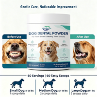 Poudre dentaire pour chiens OEM ODM - Rafraîchisseur d'haleine naturel et éliminateur de plaque et de tartre, complément de soin buccal pour animaux de compagnie, service de personnalisation en gros