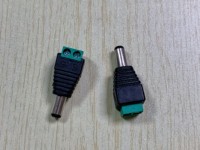 Adaptateur 12V accessoire de surveillance borne verte 5.5*2.1mm prise d'alimentation cc mâle 2 broches