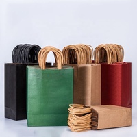 Sacs en papier personnalisés pour la publicité, sacs en papier brun bon marché avec poignée pour l'emballage