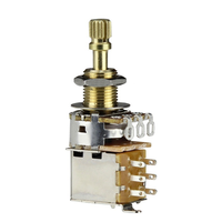 BONENS Potentiomètre rotatif en gros pour guitare électrique, basse, bouton de volume, contrôle de tonalité, interrupteur à ressort, boîtier métallique (A250K/A500K)