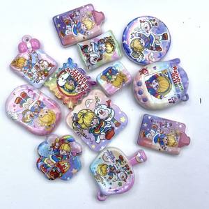 Chaîne de téléphone portable en acrylique imprimé double face avec perles, accessoires de bricolage pour sac à main, motif fille arc-en-ciel - Product Image 2