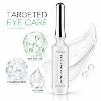 Sérum pour les yeux avancé, premium, anti-âge, raffermissant, lissant, rafraîchissant, pour les ridules, OEM ODM, à l'acide hyaluronique, EGF, caféine, usage quotidien