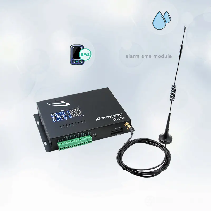 temp/humidity/wind/rain gauge sensors 4G SMS data logger for food chain