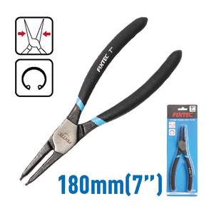 For FIXTEC Professional 7\" 180mm Steel <b>Pliers</b> <b>Set</b> Straight/Bent Head Internal/External Snap Ring Circlip Hand Tool OEM FHCP701/ - Product Image 2
