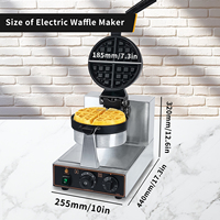 Gaufrier belge commercial 1200W gaufre antiadhésive cuisson crêpe acier inoxydable Snack Machine pour le petit déjeuner