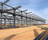 Structure de hangar préfabriqué en béton avec terrasse en acier pour entrepôt extérieur