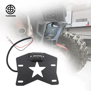 UTV ATV Parts LED License Plate Frame Compatible with Polaris RZR XP 1000 Ranger Can Am Maverick x3 Kawasaki