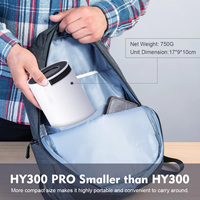 Proyektor Hy300pro HD Resolusi 1080P Android Mini Smart Portabel Layar Video Home Theater Lampu Proyektor 4k Pro