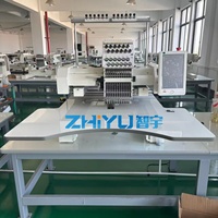 Nouvelle machine à broder ZHIYU A15 informatisée pour usage domestique, à tête unique, 12 aiguilles, automatique, 500*800 mm, pour casquettes et broderies plates, 1000 tr/min, haute vitesse