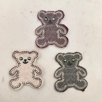 Patchs d'ours au crochet multicolores, accessoires décoratifs mignons pour sacs, pantalons, embellissement de vêtements DIY