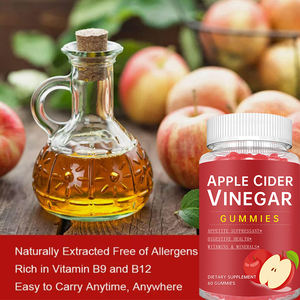 Gummies <span class=keywords><strong>de</strong></span> <span class=keywords><strong>Vinaigre</strong></span> <span class=keywords><strong>de</strong></span> <span class=keywords><strong>Cidre</strong></span> <span class=keywords><strong>de</strong></span> Pomme Sans Sucre, Sans Gluten, Sans OGM, <span class=keywords><strong>Non</strong></span> Filtrées, 60 Unités, Durée <span class=keywords><strong>de</strong></span> Conservation <span class=keywords><strong>de</strong></span> 24 Mois, Vente Chaude Transfrontalière OEM/ODM - Product Image 2