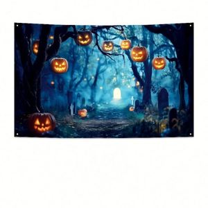 Terrible Backdrop Halloween Outdoor Background for Party <b>Banner</b> Festival Decoration Supplies Promotion Gift - Product Image 4