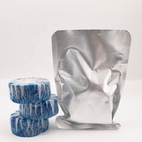50g nettoyants pour cuvette de toilette désodorisant bloc de bulles bleues vente en gros de comprimés de nettoyage de toilette automatiques