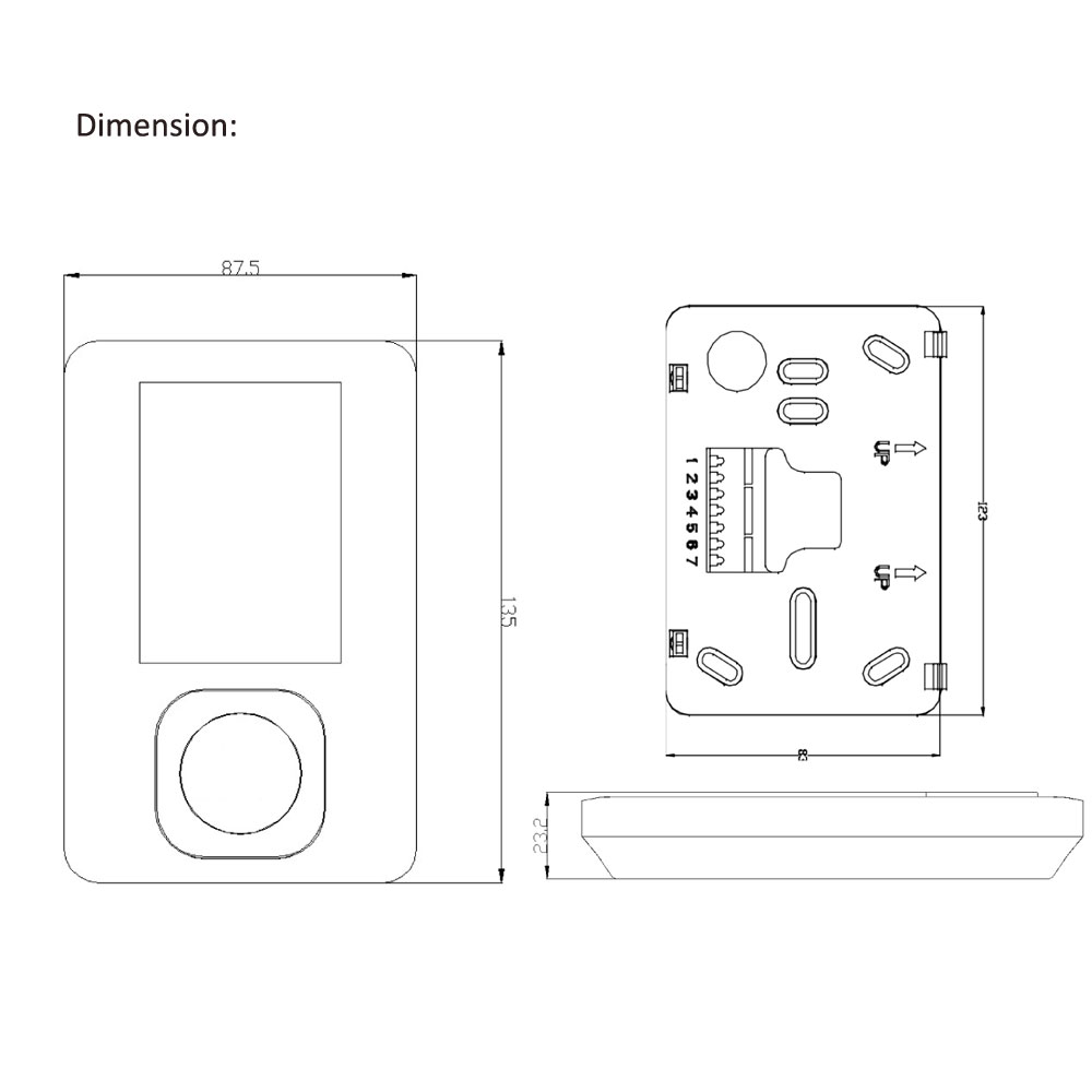 Fdit Controlador de temperatura del termostato programable digital para el  sistema de calefacción de caldera colgado en la pared (blanco)