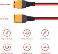 Câble d'extension XT60 XT60 connecteur femelle à mâle pour panneau solaire de centrale électrique portable à batterie RC