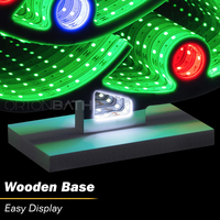 ORTONBATH 1 LED 3D alimentée par USB Lumière infinie personnalisée Père Noël Décoration de vacances Décoration LED de Noël saisonnière