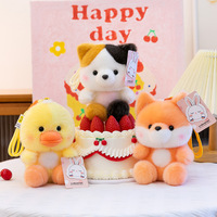 EZBABY Adorable Canard Bébé en Peluche Tricolore en Coton PP, Pendentif, Compagnon de Table, Jouet, Porte-clés de Sac, Unisexe, Tous Âges, 0-20cm