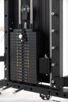 Machine de musculation compacte Smith avec cage de musculation et croisement de câbles, équipement d'entraînement de force peu encombrant pour la remise en forme à domicile