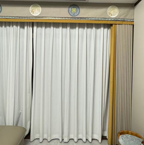 Cortinas motorizadas transparentes S-wave personalizadas para un elegante telón de fondo con cortinas de manga larga adecuadas para hoteles y bodas - Product Image 4