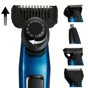 5 In 1 Cordless Professional Electric Hair Trimmer Portable Body Hair Cutting Shaver For Household Use Battery Powered