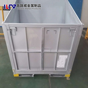 Contenitore <span class=keywords><strong>Pallet</strong></span> in Metallo Pieghevole, Impilabile, Durevole, in Acciaio Zincato per Trasporto e Stoccaggio in Magazzino - Product Image 4