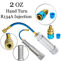 Seringue à huile et à colorant 1/4 pouce Sae R134A 2Oz, graisseur manuel, pistolet à graisse, outil d'injection de liquide de refroidissement pour climatisation automobile