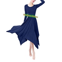 Vêtements de scène Robe femme pour Performance Wear Robe de louange Costume d'église Robe de danse liturgique
