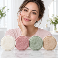 Spons Pembersih Makeup Label Pribadi, Puff Pembersih Wajah Dapat Digunakan Kembali, Dapat Dicuci, Super Lembut, Alat Kecantikan, Harga Pabrik