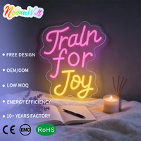 Enseigne néon LED USB Neonawall Train, IP65, pour fans de sport, football, rugby, café, boutique, maison, fête, cadeau de Noël, décoration murale et de fenêtre