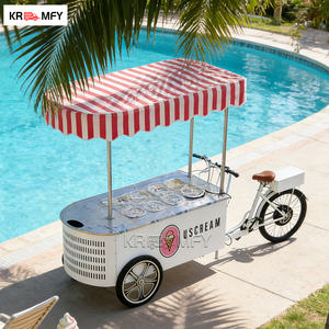 Tricycle à moteur en fibre de verre électrique pour les entreprises mobiles de crème glacée et de restauration rapide avec congélateur - Product Image 4