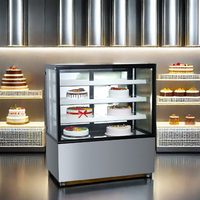 Vitrine de boulangerie réfrigérée à plusieurs étages Vitrine d'équipement pour la pâtisserie Vitrine en acier inoxydable Refroidisseur Présentoir à gâteaux Réfrigérateur