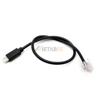 Cable de datos serie modular 6P6C RJ12 macho a Micro USB tipo B de 5 pines, arnés de cable flexible de 300 mm para terminal POS y almacenamiento de energía