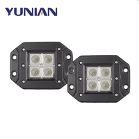 Lampe de travail LED 3 pouces 12W 12V 24V, ampli de travail de conduite, montage encastré, dosettes pour moto, tracteur, bateau tout-terrain, 4WD 4x4, camion