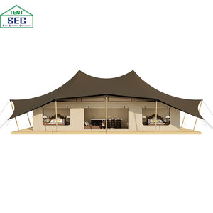 Carpa de Lujo Impermeable para Acampar al Aire Libre, Casa Prefabricada Retráctil para Glamping con Baño RT87 Nuestra Pr - Product Image 3
