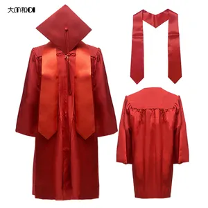 שמלת סיום תלמיד 2024 שמלת בוגר סרטים סיטונאי סגולים של כובע בוגר ניתן להתאים אישית במספר צבעים