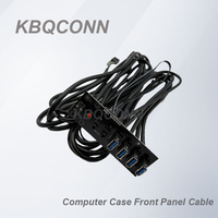 Venta al por mayor caja de la computadora Panel frontal Cable de alimentación H LED ++ USB 3,0*4 + Reinicio SW + SPK + MIC para el panel frontal de la computadora