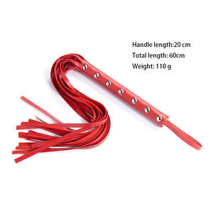Látigo de Cuero Negro para Parejas, Juguetes Sexuales para Adultos, Látigo Suelto con Mango de Siete Clavos, Accesorios para Juegos de Rol de Azotes - Product Image 5