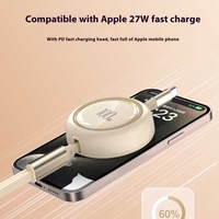 Câble de charge rapide 3-en-1 100W USB-C vers USB-C, câble de données et de charge rétractable plat pour iPhone 17 et Android