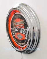 Jam dinding lampu neon 18 inci lampu neon tunggal.