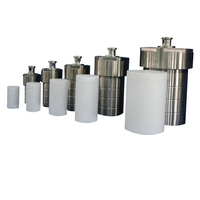 Réacteur de synthèse hydrothermale à fusion sous haute pression, doublé de PTFE, autoclave en acier inoxydable doublé de téflon, 100 ml
