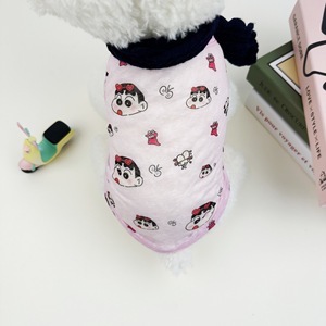 Gilet pour chien à imprimé animal mignon, vêtements d'été respirants en polyester sans manches pour petits, moyens et grands chiens, design de dessin animé - Product Image 3
