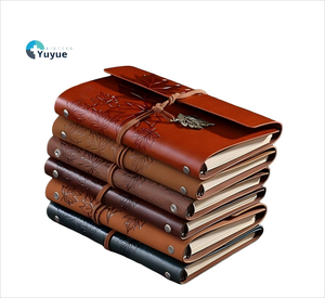 Cuaderno de cuero de tapa dura A6 personalizado, diario de hojas sueltas con encuadernación en espiral - Product Image 1