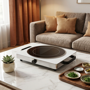 Cuisinière à <span class=keywords><strong>induction</strong></span> électrique intelligente pour usage domestique, multifonctionnelle, étanche, haute puissance 3500W, idéale pour fondue et sauté, cadeau - Product Image 5