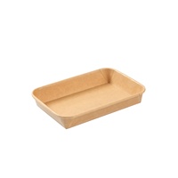 Contenants à sushi en papier kraft avec couvercle, jetables, écologiques, empilables, surface texturée, pour la restauration - Vente en gros